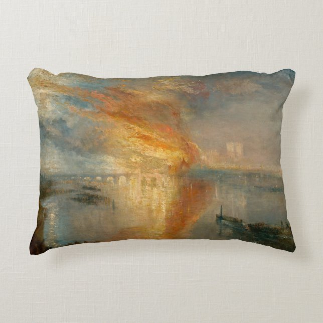 Almofada Decorativa William Turner - A Queima do Parlamento (Frente)