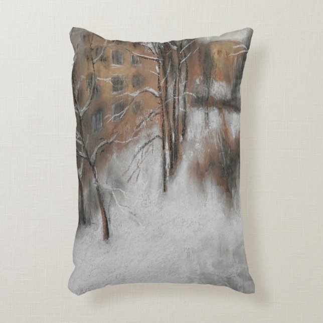 Almofada Decorativa Winter Silence by the Window (Frente(Vertical))
