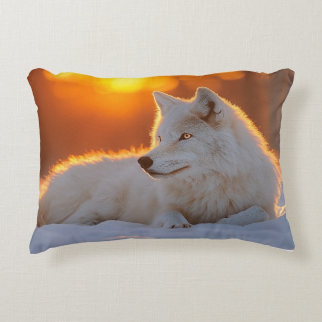 Almofada Decorativa Wolf Wild Animal Loving Portrait (Frente)