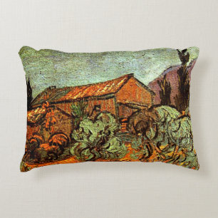 Almofada Decorativa Wooden Sheds, uma pintura Van Gogh