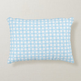 Almofada Decorativa Xadrez Azul Pastel