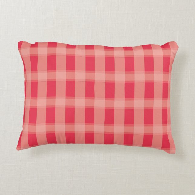 Almofada Decorativa Xadrez de Estilo de Farmhouse (Verso)