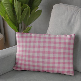 Almofada Decorativa Xadrez Rosa Bebê