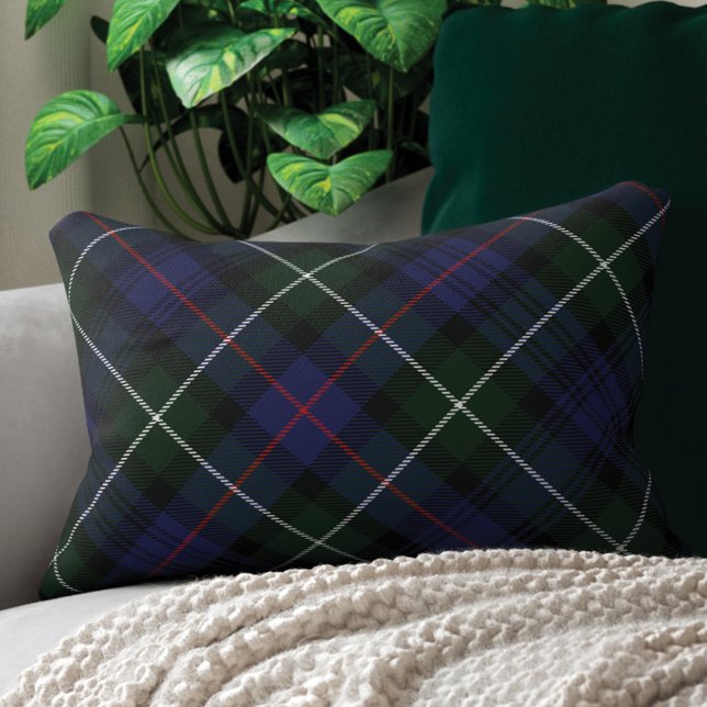 Almofada Decorativa Xadrez Rustic Green Purple Clan MacKenzie Tartan (Rustic Plaid Clan MacKenzie Tartan Accent Pillow)