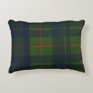 Almofada Decorativa Xadrez Tartan Verde Azul Vermelho Xadrez Escocês
