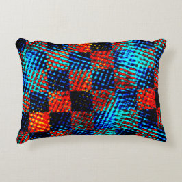 Almofada Decorativa Xingazul, laranja, falso sujo ou manchado.