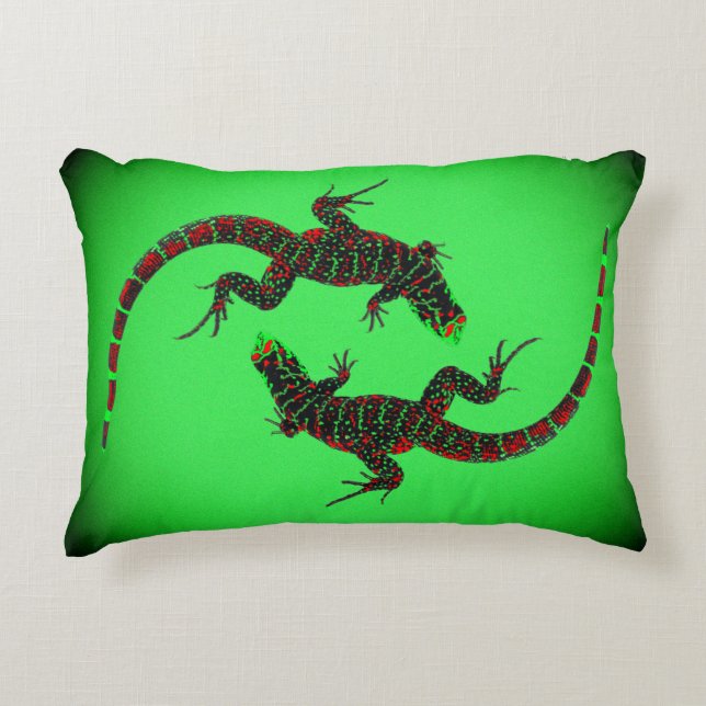 Almofada Decorativa Yin Yang Lizards (Frente)
