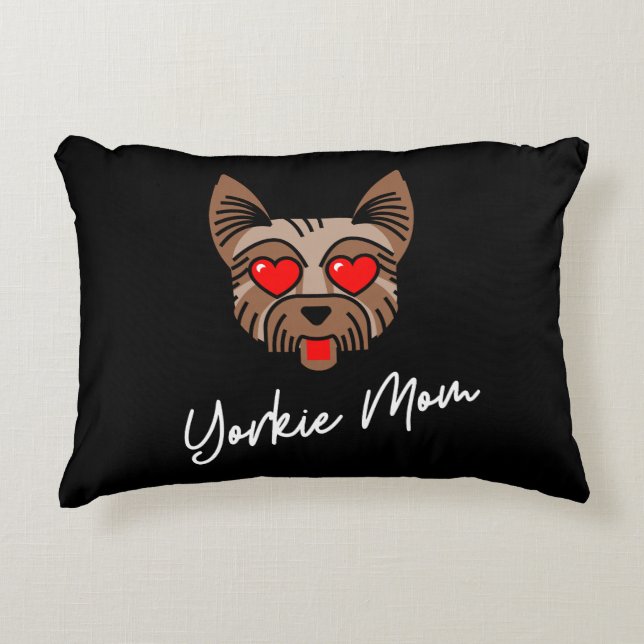 Almofada Decorativa Yorkie Mãe 3 (Frente)