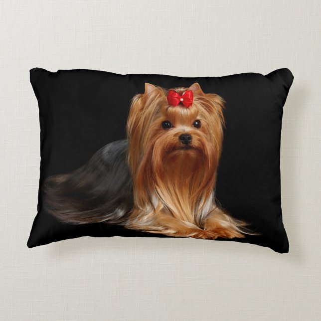 Almofada Decorativa Yorkshire terrier. Travesseiro (Verso)