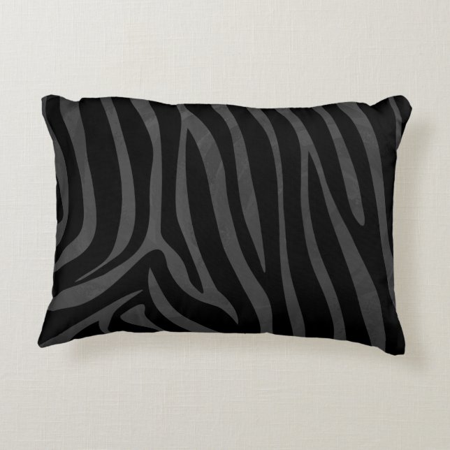 Almofada Decorativa Zebra Black e Cinza (Verso)