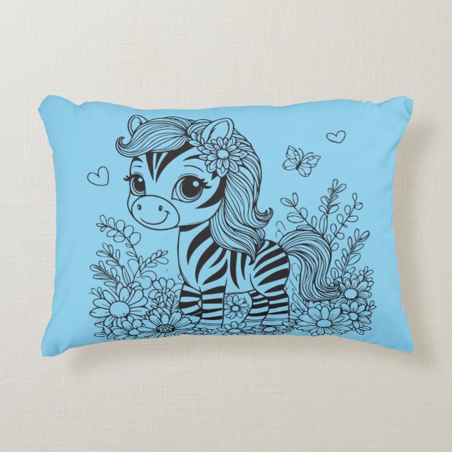 Almofada Decorativa Zebra Caprichosa (Frente)