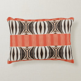 Almofada Decorativa Zebra Illusion- Modern Abstrakt Terrakotta Kissen