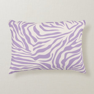 Almofada Decorativa Zebra Stripes Púrpura Roxo Impressão Animal Selv