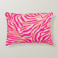 Zebra Stripes Rosa Laranja Cor-de-rosa Impressão A
