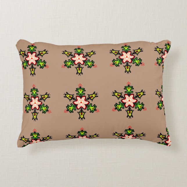 Almofada Decorativa Zen Folclórico Terroso (Frente)