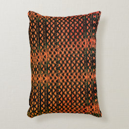 Almofada Decorativa ZigZag triângulos e geometria em laranja a sepia