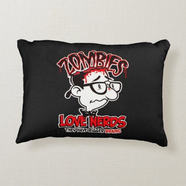 Almofada Decorativa Zombies Love Nerd (Verso)