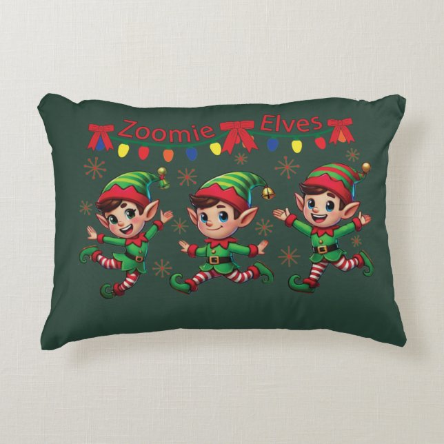 Almofada Decorativa Zoomie Elves Natal (Frente)