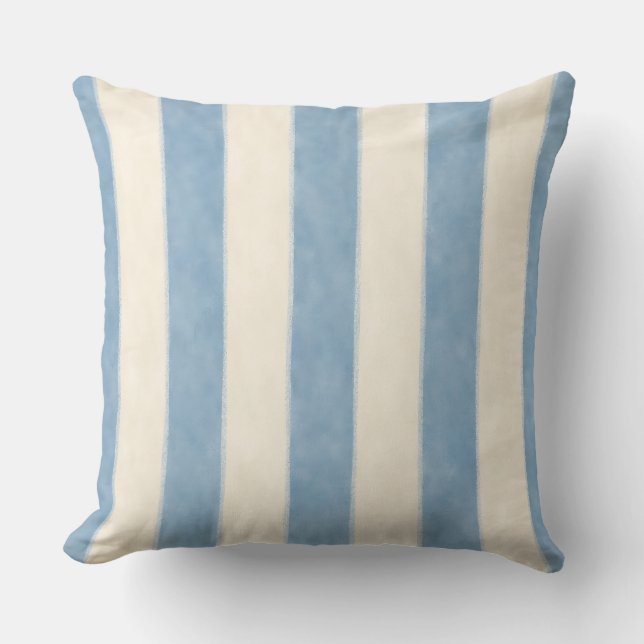 Almofada Decorative Blue Stripes Throw Pillow (Frente)