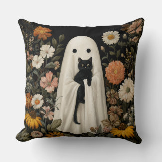 Almofada Decorative Boo Holding A Cat Throw Pillow