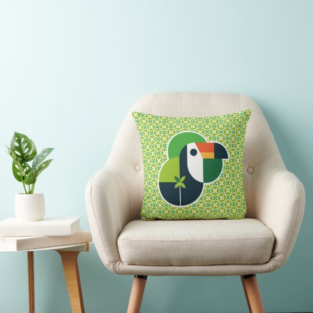 Almofada Decorative Geometric Toucan for Bird Lovers (Cadeira)