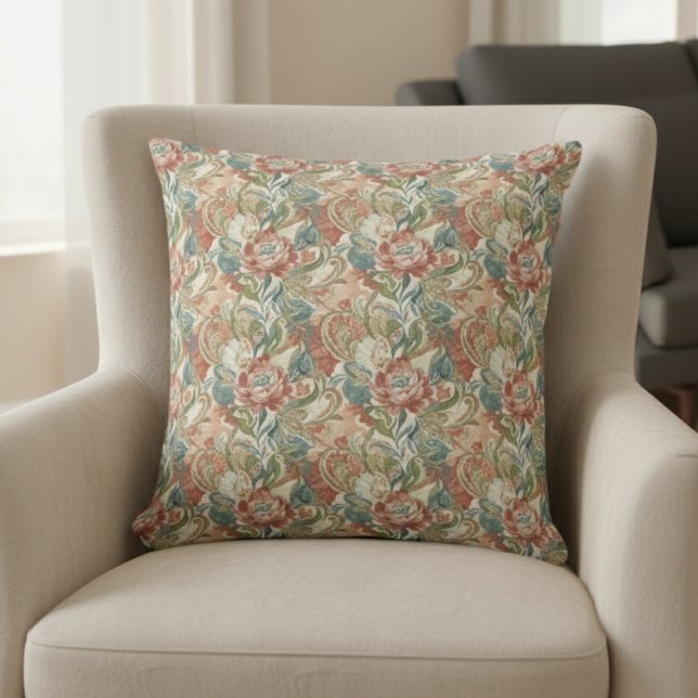Almofada Decorative Pillow - Ornate Floral & Paisley (Decorative Pillow - Ornate Floral & Paisley)