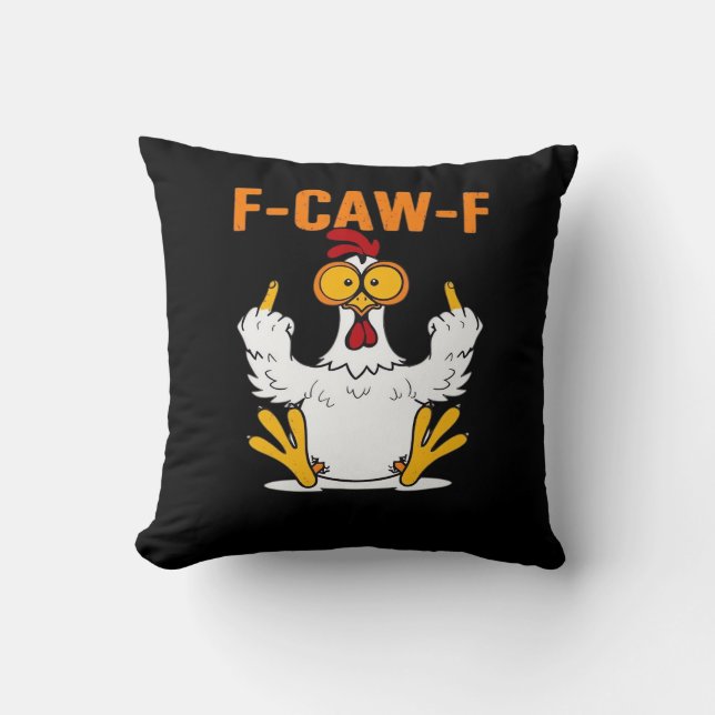 Almofada Dedos de Frango Engraçadinhos F-Caw-F (Frente)