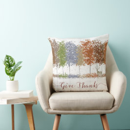Almofada Deem aos Obrigados árvores de ação de graças e vea