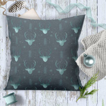 Deer Antlers Arrows Pattern V2 Teal ID861