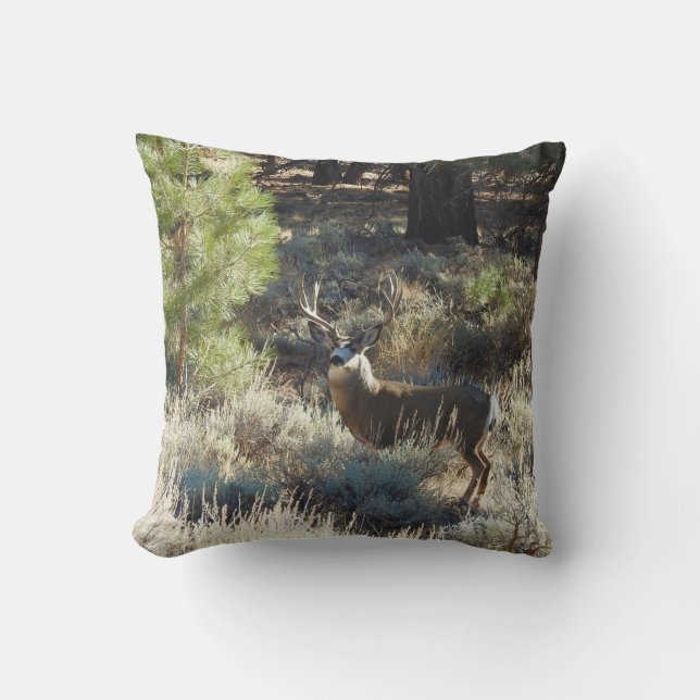 Almofada Deer, Buck, Wildlife, travesseiro decorativo (Frente)