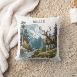 Almofada Deer Nature Throw Pillow