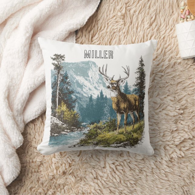 Almofada Deer Nature Throw Pillow (Cobertor)