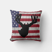 Deer Silhouette sobre a caça à bandeira americana