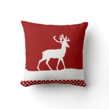 Deer Silhouette - Vermelho e Branco