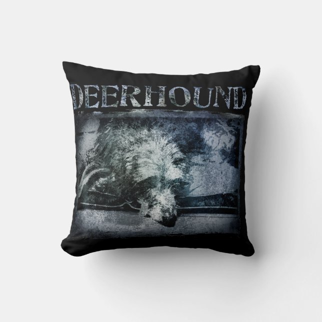 Almofada Deerhound grunge (Frente)