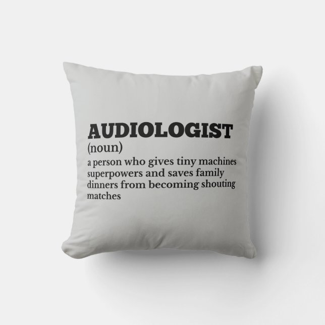 Almofada Definição de Audiologia Engraçada (Frente)