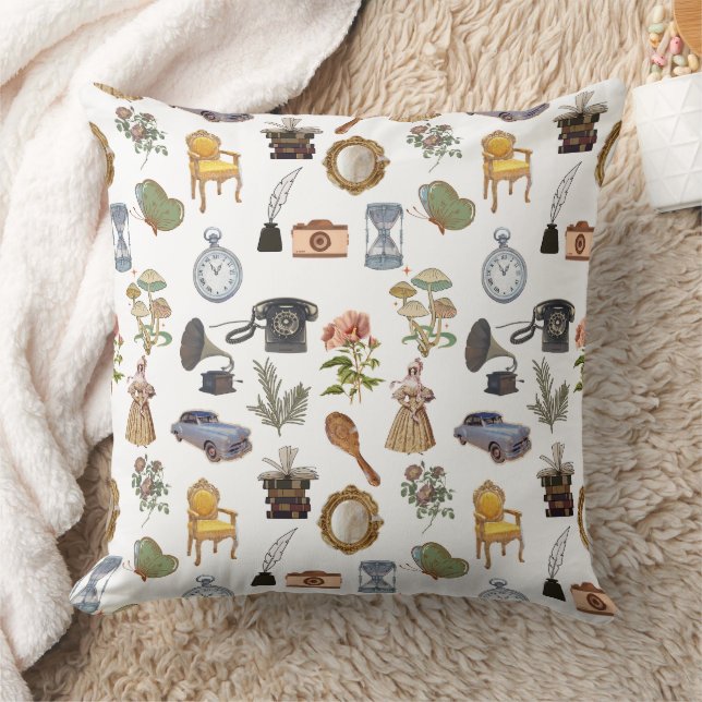Almofada Definir Itens Vintage Antigos e Gordos (Cobertor)
