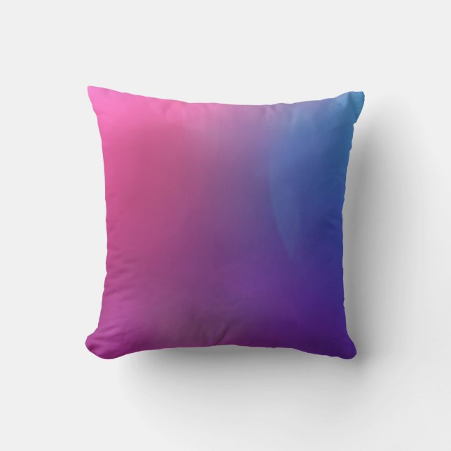 Almofada Degradê de Rosa para Azul (Frente)