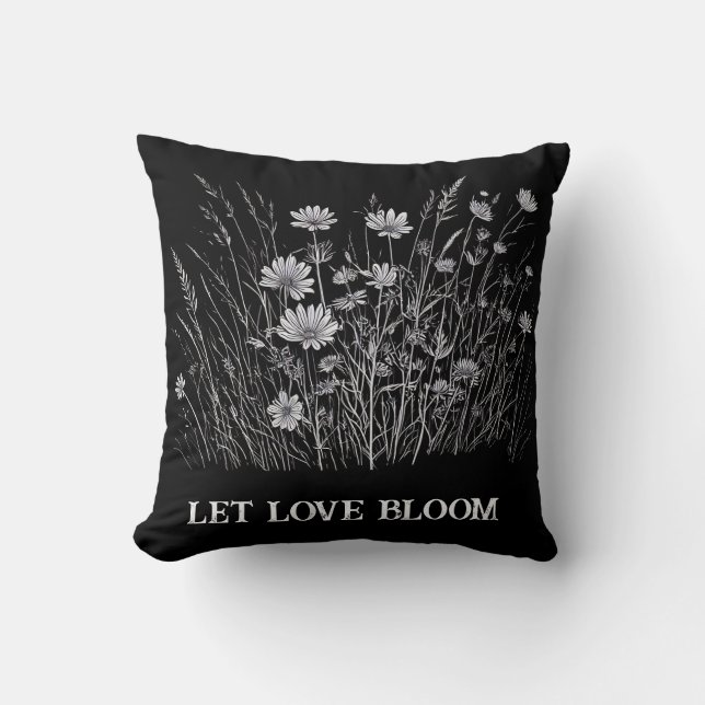 Almofada Deixa-te adorar a camiseta Bloom (Frente)