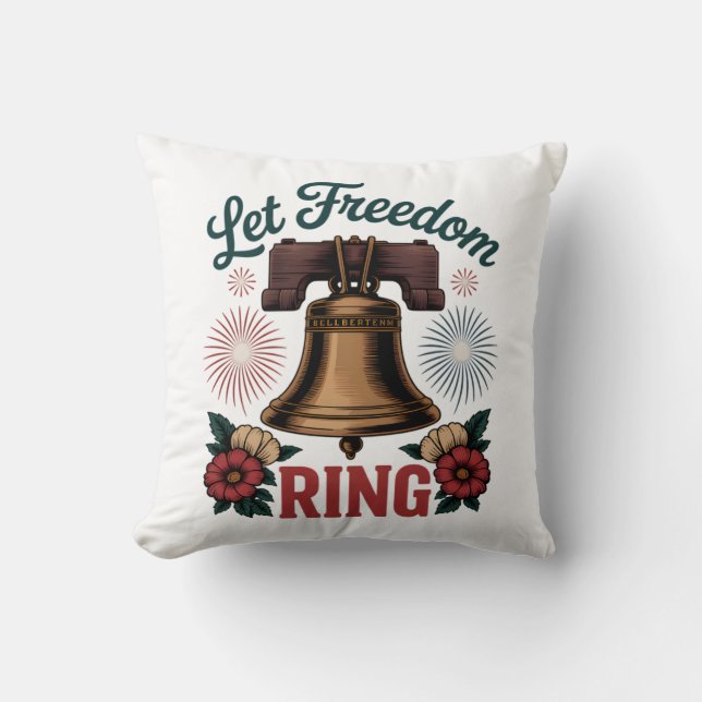 Almofada Deixar a Liberdade Anelar Bell Patriótico (Frente)