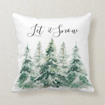 Deixar Neve Aquarela Árvores de Pinheiros de Natal