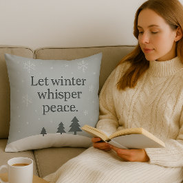 Almofada Deixe o Inverno Sussurrar Paz – Inverno Escandinav