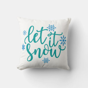 Almofada Deixe-o nevar em flocos de neve