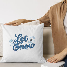 Almofada Deixe-o nevar Travesseiro de inverno