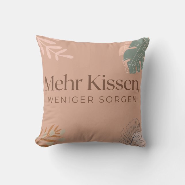 Almofada Dekokissen 40,6 cm „Mehr Kissen, weniger Sorgen“ (Frente)