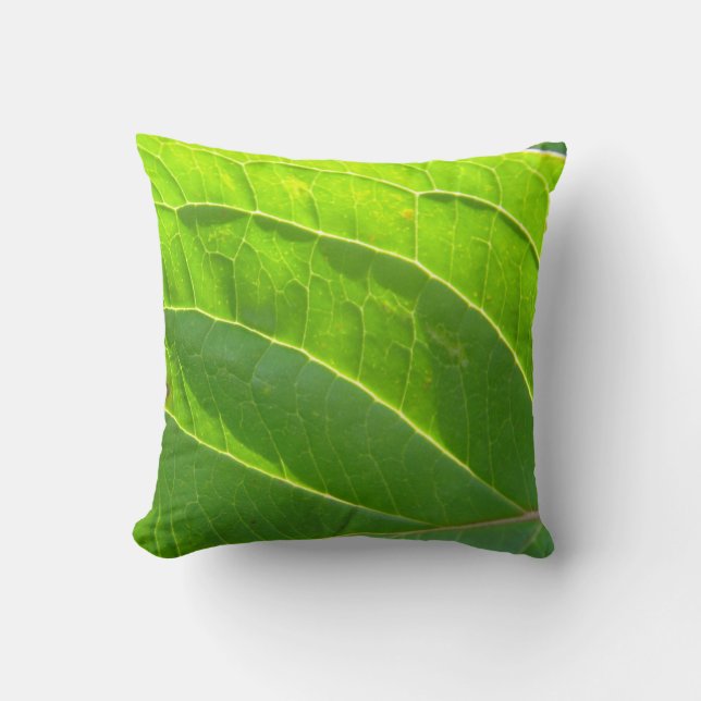 Almofada Dekokissen hellgrünes Blatt (Frente)