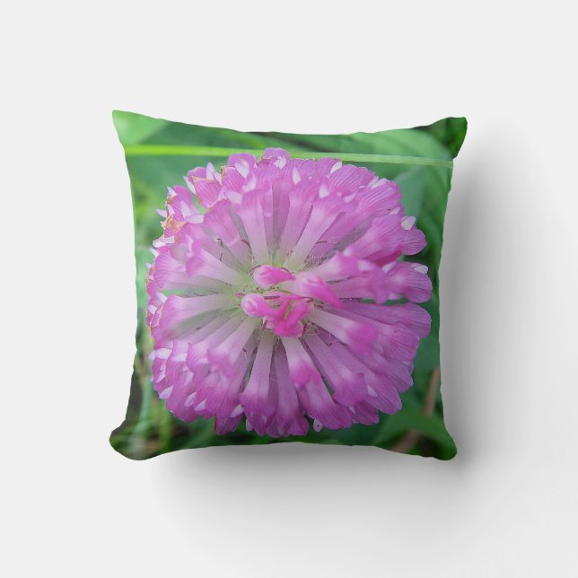 Almofada Dekokissen Kleeblüte a rosa (Frente)