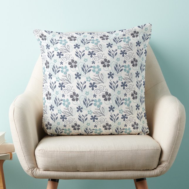 Almofada Dekokissen mit floralem Muster (floral throw pillow)