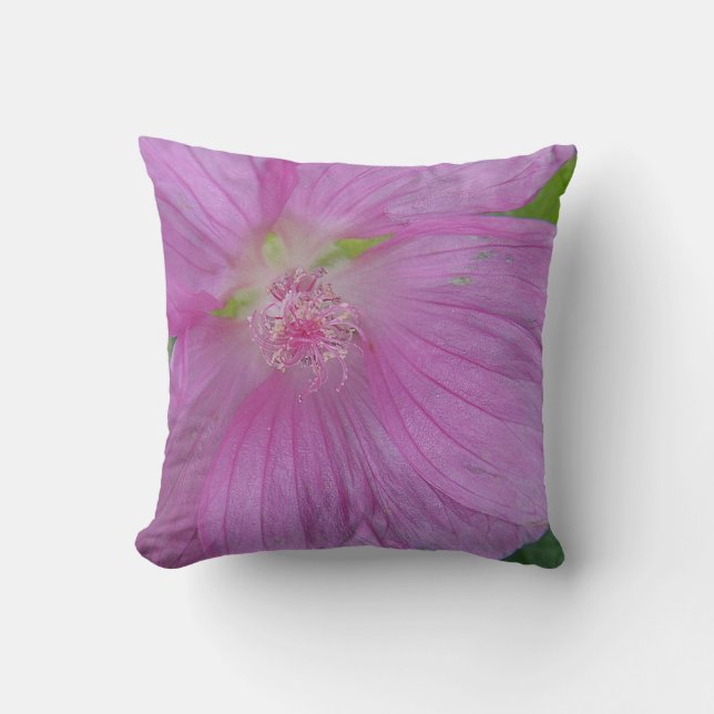 Almofada Dekokissen rosa Blütenzentrum mit Blütenstempel (Frente)