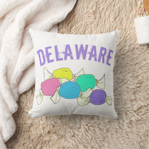 Almofada Delaware Boardwalk Sal Water Taffy Candy Beach DE